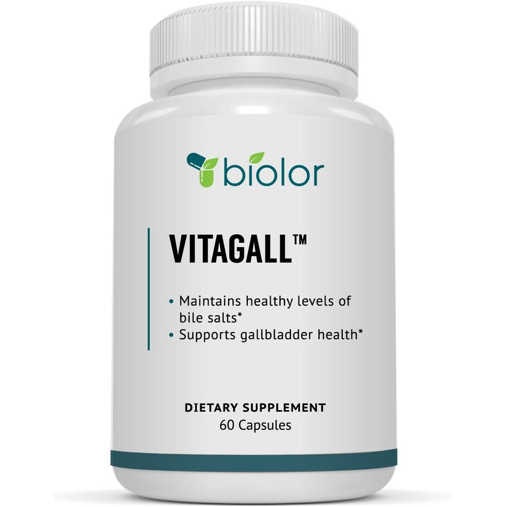 Biolor VitaGall Gallbladder Support Supplement 60 capsules front view bottle