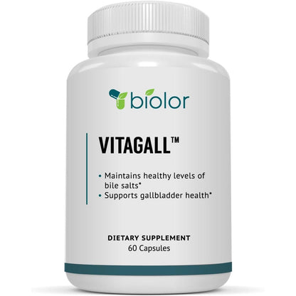 Biolor VitaGall Gallbladder Support Supplement 60 capsules front view bottle