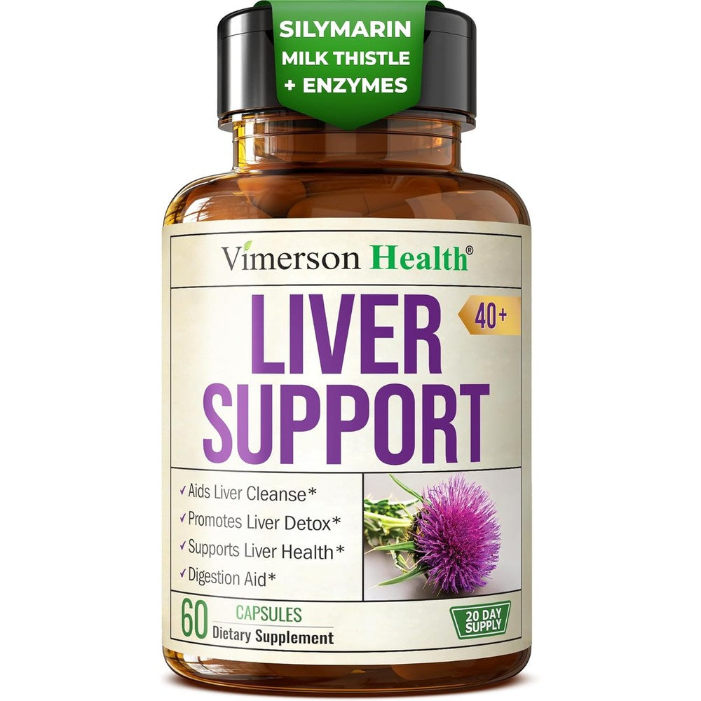 Vimerson Health Liver Support 60 capsules front bottle view for natural detox