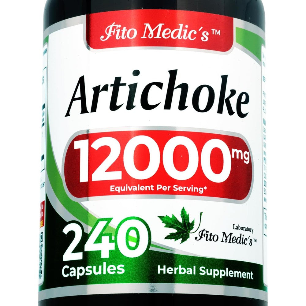 Fito Medics Lab Artichoke Extract 240 capsules front bottle view for liver health support.