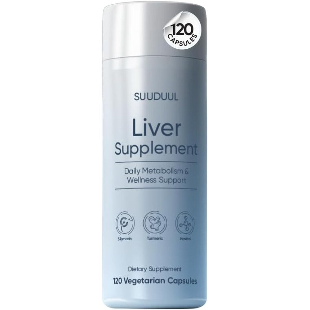 Paul Mitchell Suuduul Liver Balance 120 Capsules front view showcasing daily metabolism support supplement bottle.