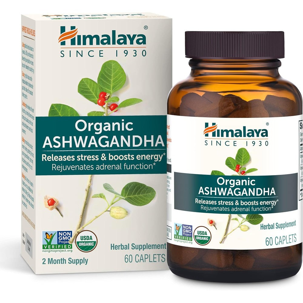 himalaya organic ashwagandha somnifera stress relief supplement bottle