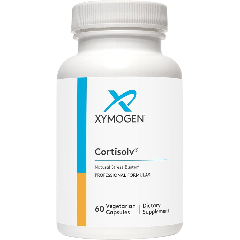 XYMOGEN Cortisolv ashwagandha supplement and l theanine capsules for cortisol support