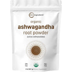 Micro Ingredients organic ashwagandha root powder withania somnifera 2lb pouch for stress support