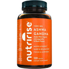 NutriRise ashwagandha somnifera root capsules with black pepper for enhanced absorption