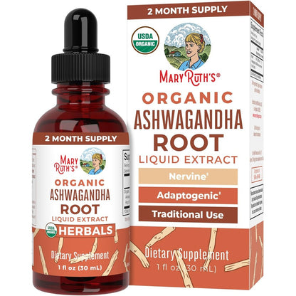 MaryRuth Organics organic ashwagandha root liquid drops 1 oz