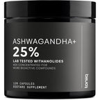 Ashwagandha capsules 1300mg bottle with high potency 40 to 1 extract for stress relief