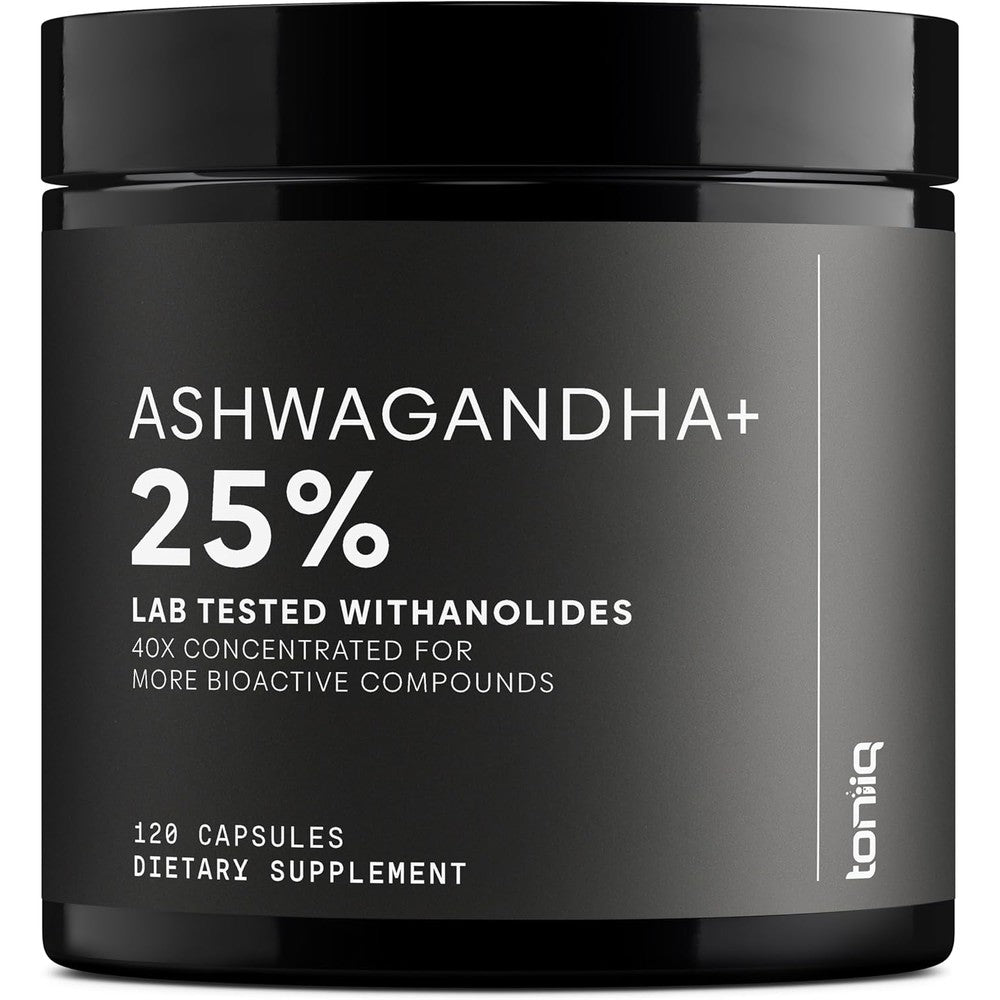 Ashwagandha capsules 1300mg bottle with high potency 40 to 1 extract for stress relief