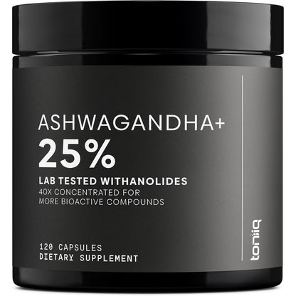 Ashwagandha capsules 1300mg bottle with high potency 40 to 1 extract for stress relief