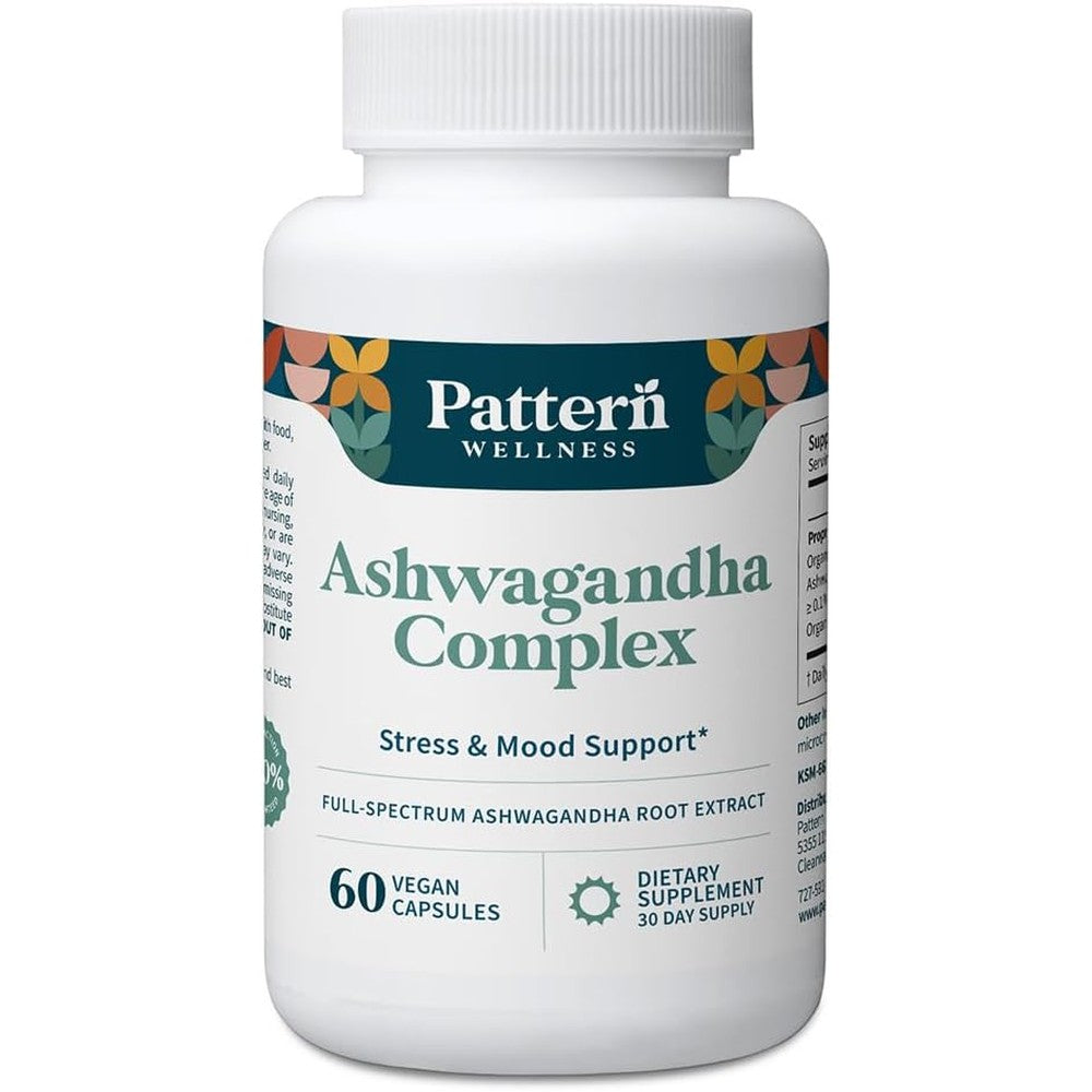 Pattern Wellness Ashwagandha Complex 60 Capsules Bottle