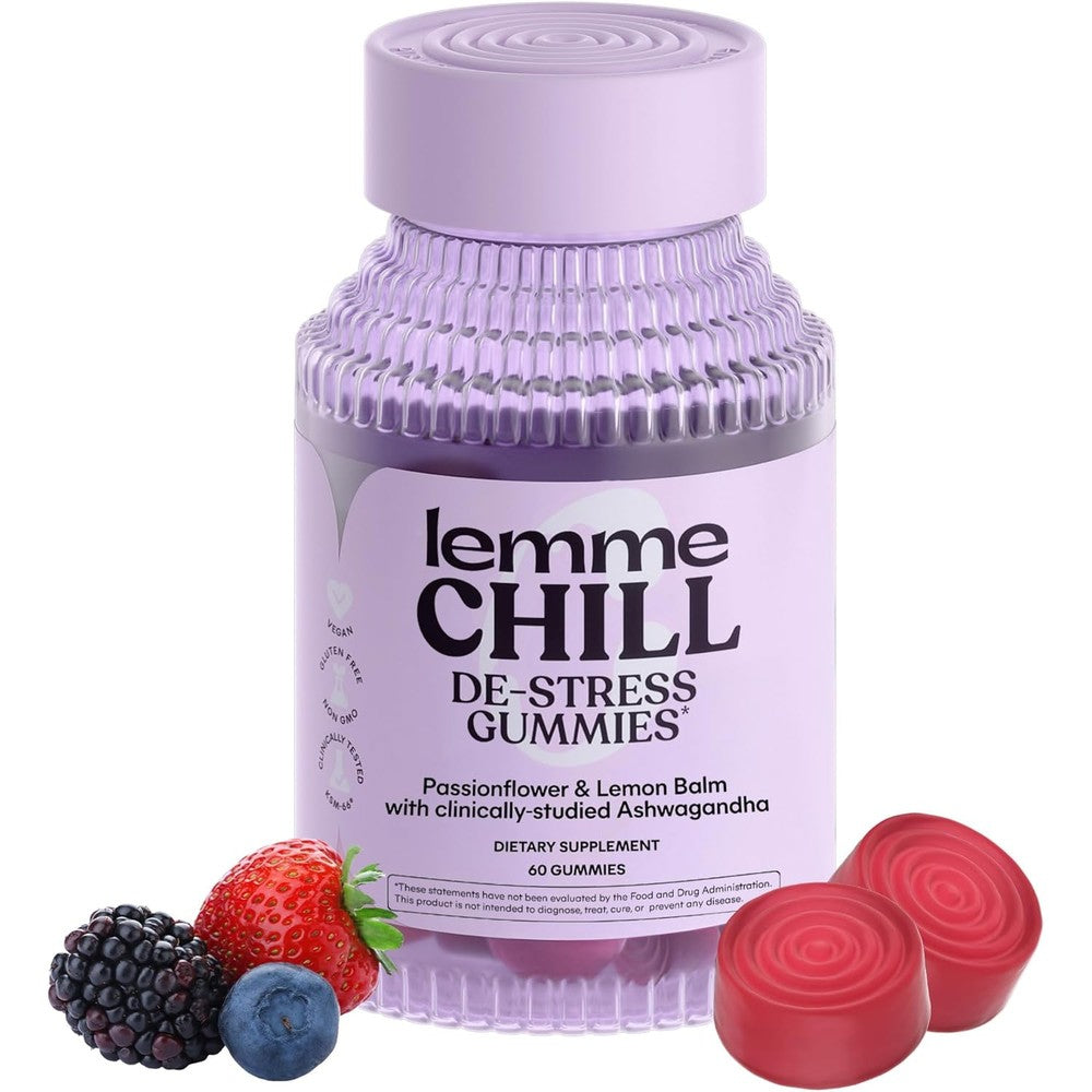 lemme chill mixed berry stress relief gummies with KSM-66 withania somnifera ashwagandha