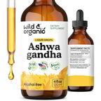 Wild & Organic Ashwagandha Drops 500 mg 4 fl oz bottle