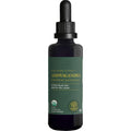 Front view of Global Healing Center Organic Ashwagandha Drops bottle showing KSM-66 liquid extract for stress relief, mood support, and natural energy for adults