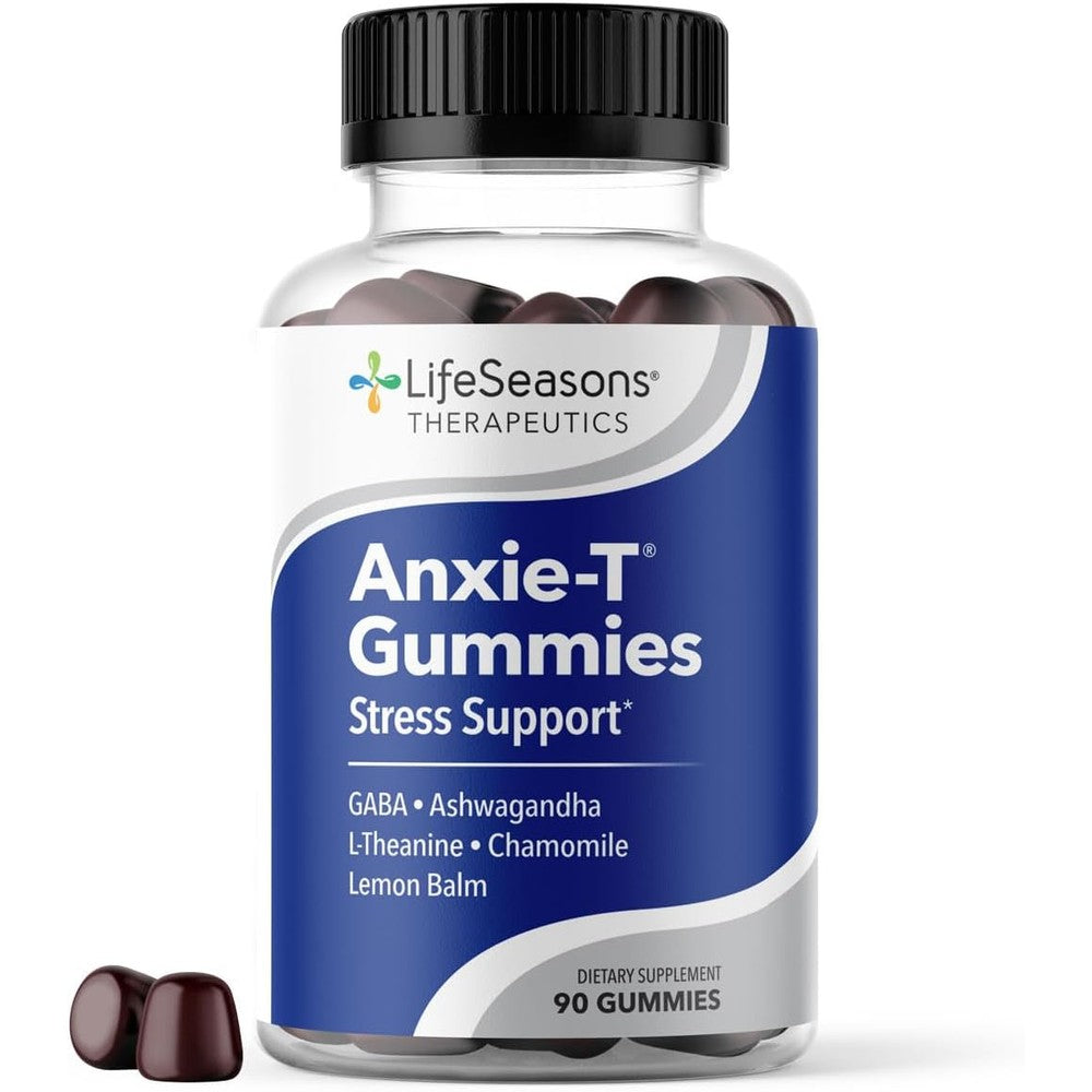 LifeSeasons Anxie-T Stress Relief Gummies 90 Count for calm, focus, and relaxation
