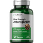 Horbäach Ashwagandha Supplement bottle 120 capsules for relaxation and stress support