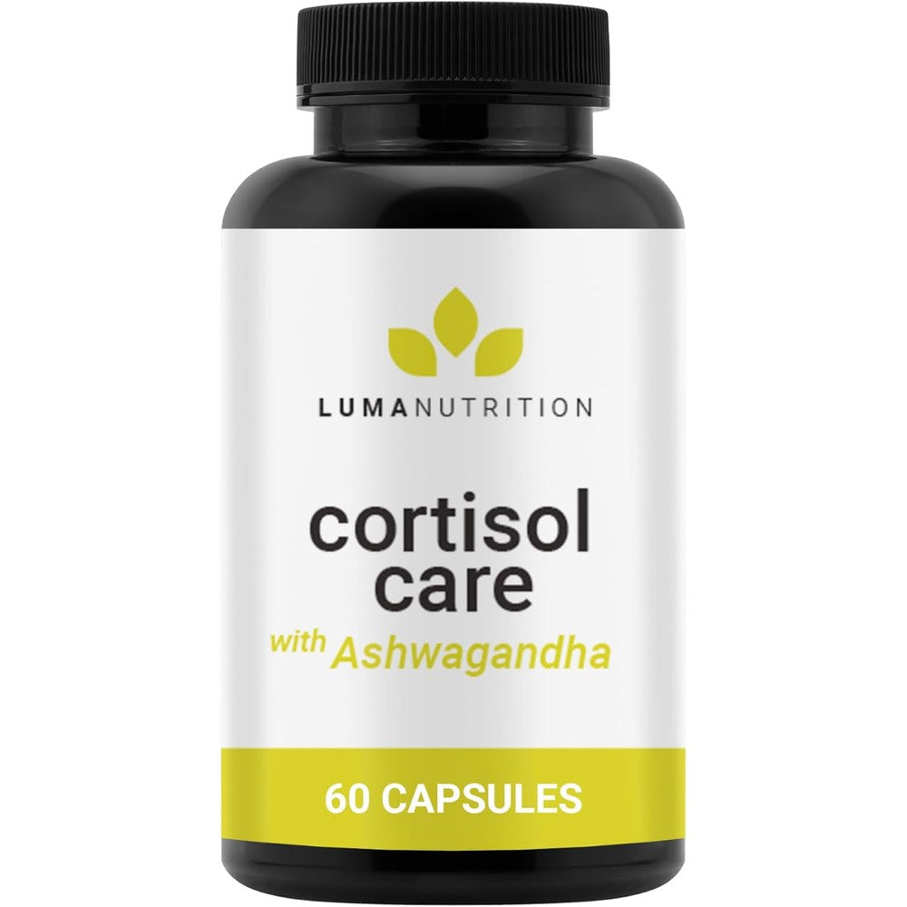 Luma Nutrition Cortisol Reducer and Manager bottle with Ashwagandha  supplement and L-Theanin