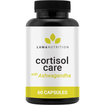Luma Nutrition Cortisol Reducer and Manager bottle with Ashwagandha  supplement and L-Theanin