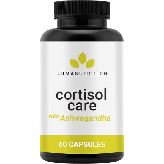 Luma Nutrition Cortisol Reducer and Manager bottle with Ashwagandha  supplement and L-Theanin