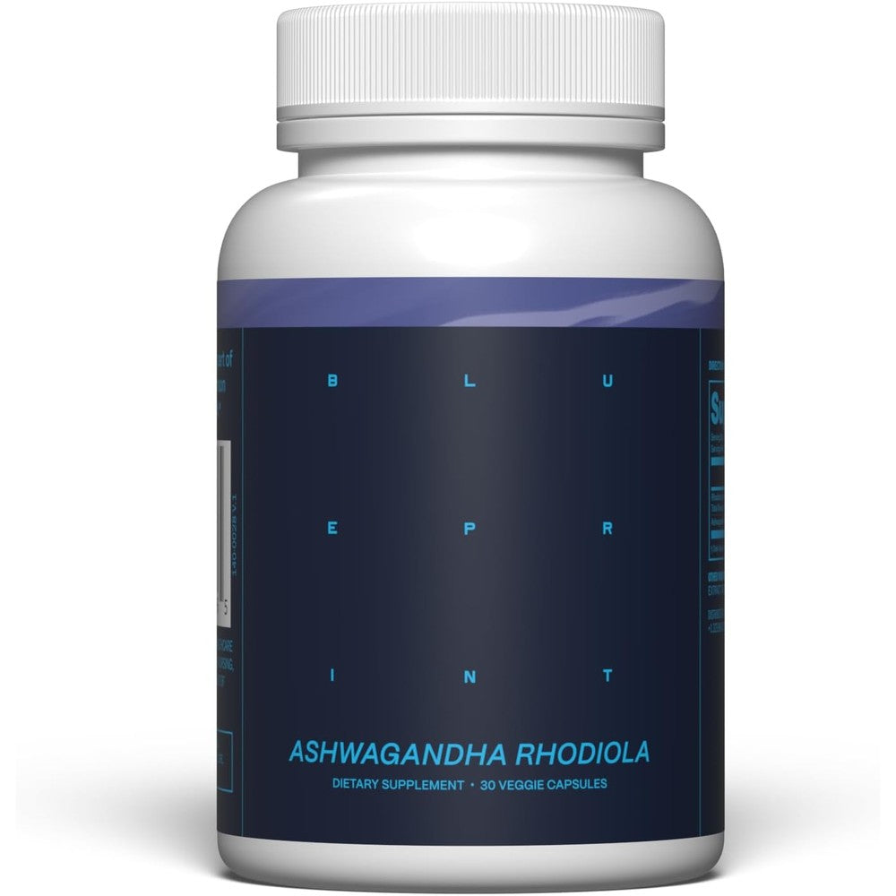 Blueprint best ashwagandha brand rhodiola adaptogen supplement with multivitamin with ashwagandha 30 capsules