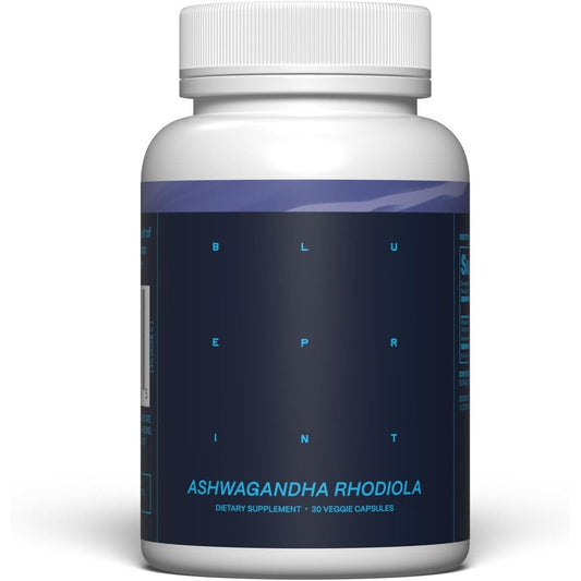 Blueprint best ashwagandha brand rhodiola adaptogen supplement with multivitamin with ashwagandha 30 capsules