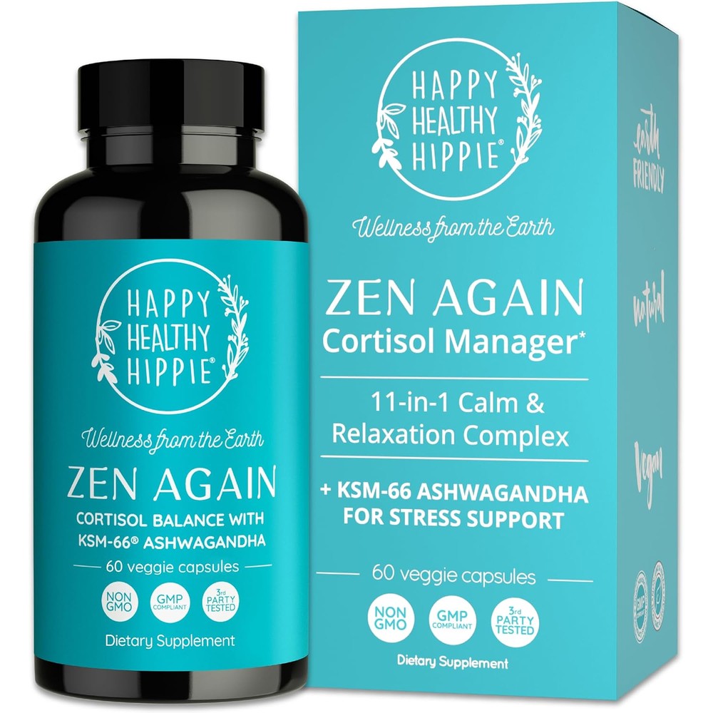 Zen Again cortisol support supplement bottle 60 capsules