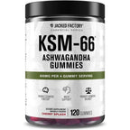 Jacked Factory KSM-66 creatine monohy best Ashwagandha capsules gummies 600mg bottle 120 count