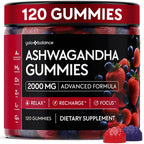 YOLOBALANCE Ashwagandha Gummies 120 count jar for stress relief and wellness