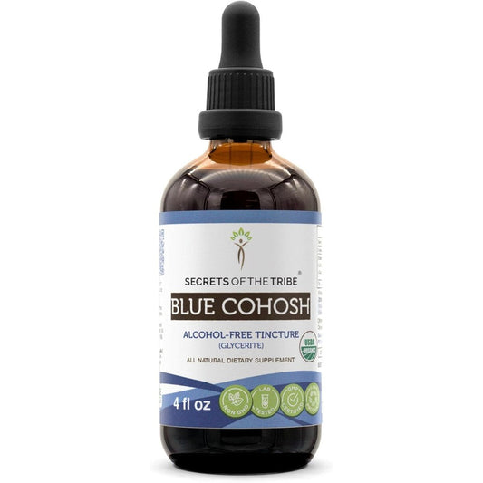Secrets of the Tribe Blue Cohosh Tincture front bottle label