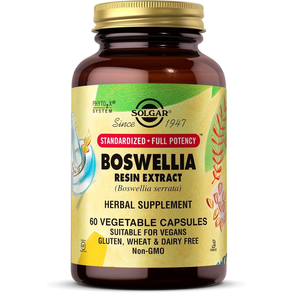solgar boswellia resin extract 60 vegetable capsules bottle