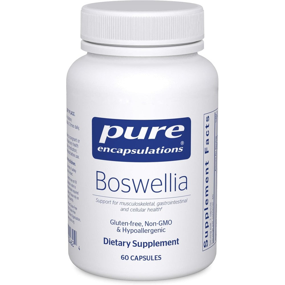 pure encapsulations boswellia supplement 60 capsules bottle