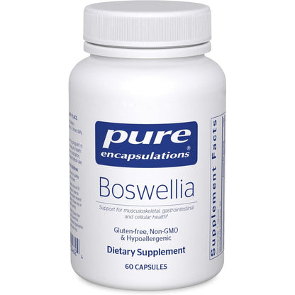 pure encapsulations boswellia supplement 60 capsules bottle