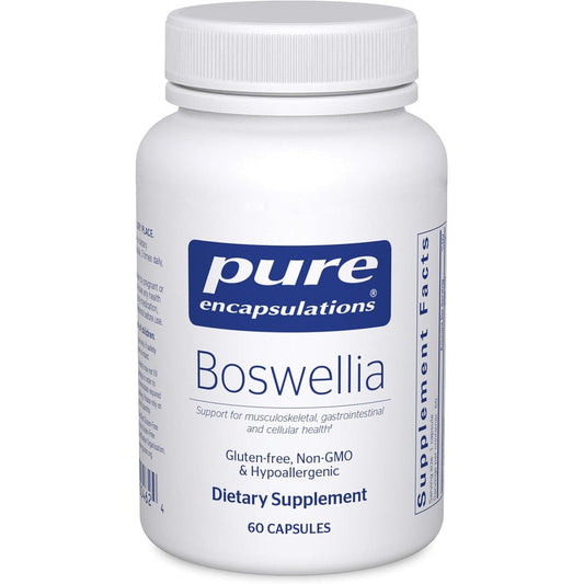 pure encapsulations boswellia supplement 60 capsules bottle