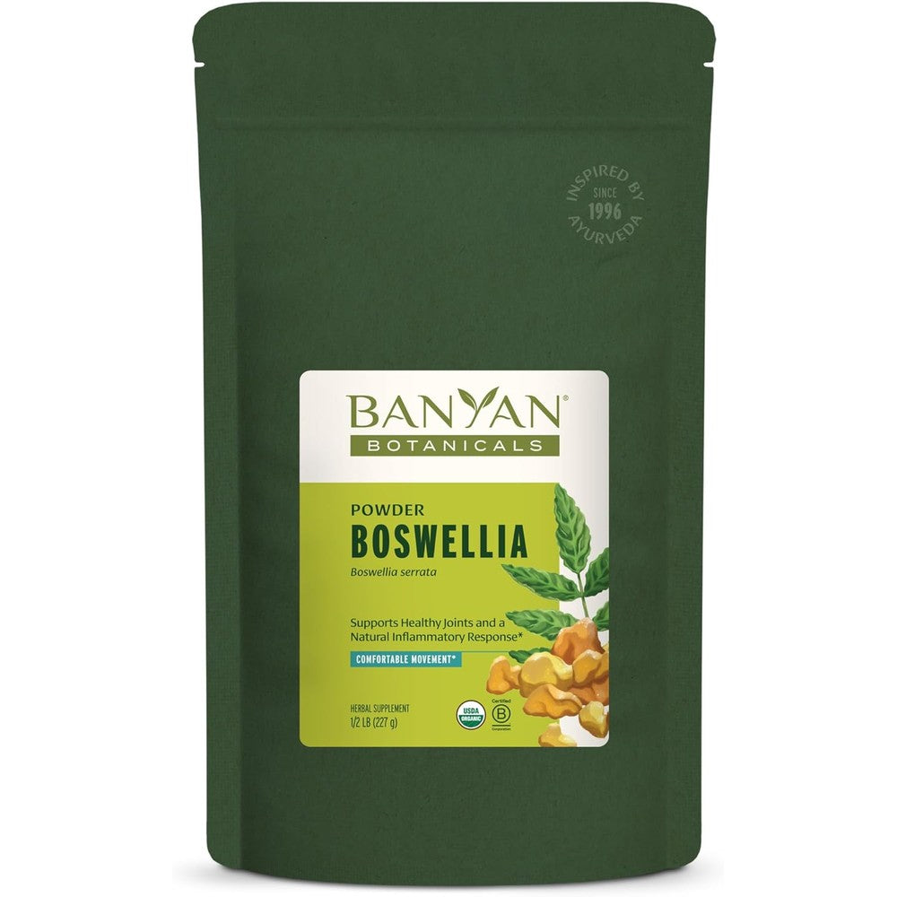banyan botanicals boswellia powder organic frankincense resin supplement pouch
