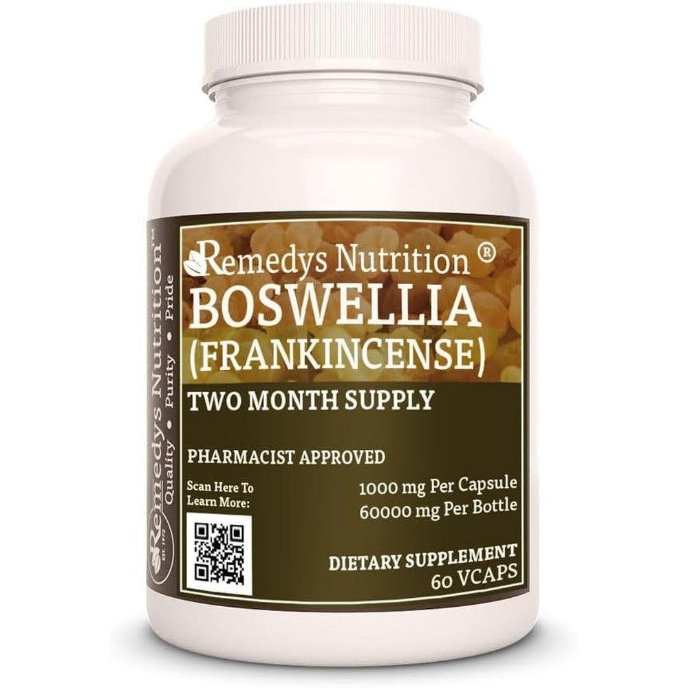 Remedy’s Nutrition Boswellia Serrata food supplement vitamins 60 Vegan Capsules 1000mg