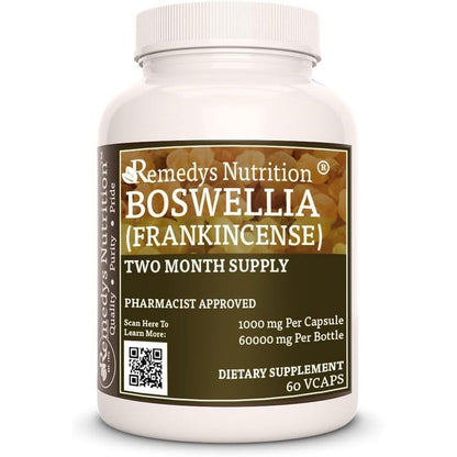 Remedy’s Nutrition Boswellia Serrata food supplement vitamins 60 Vegan Capsules 1000mg