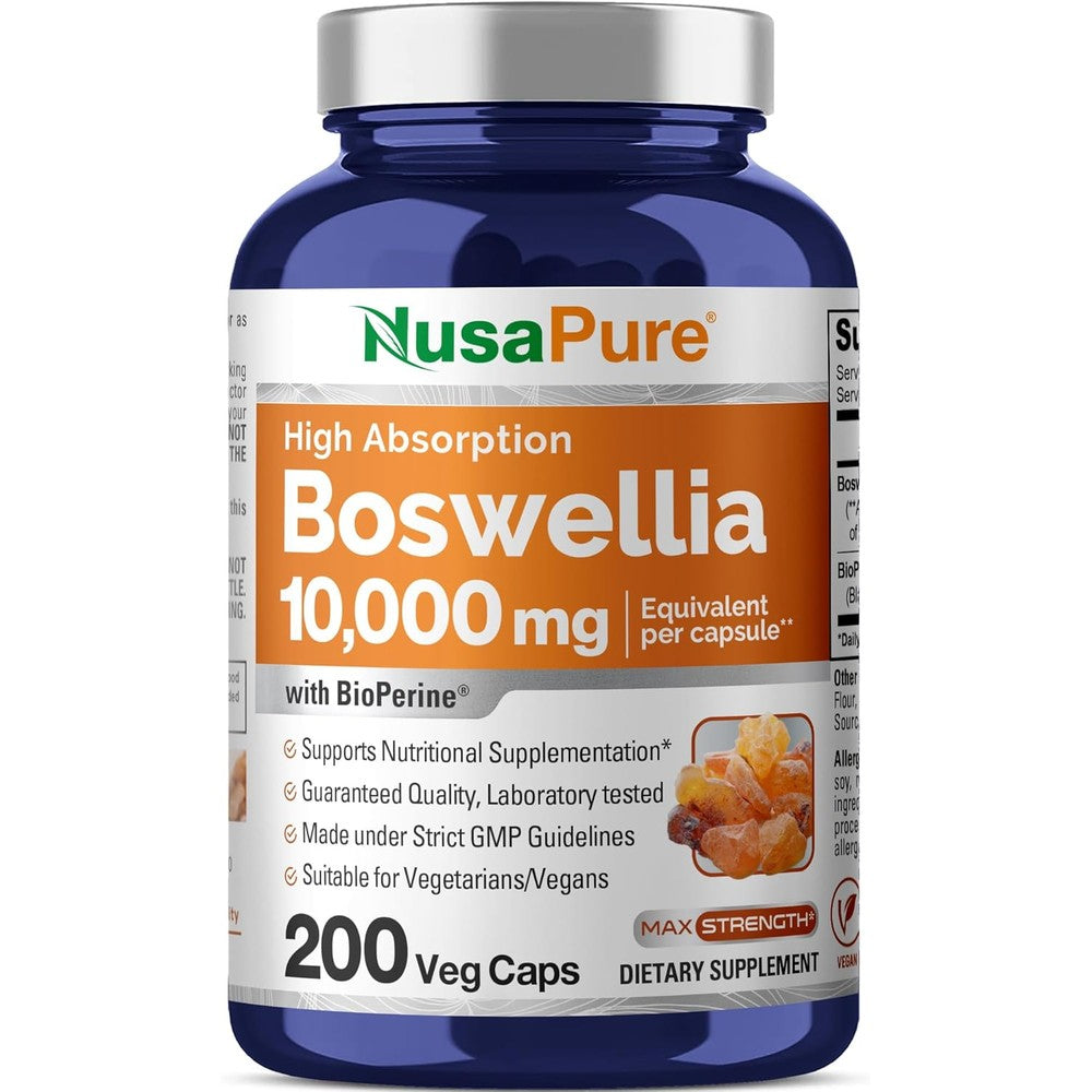 NusaPure boswellia serrata ayurvedic name 10,000mg Veggie Capsules