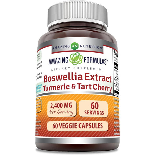 Amazing Formulas Boswellia turmeric powder with curcumin Tart Cherry Supplement