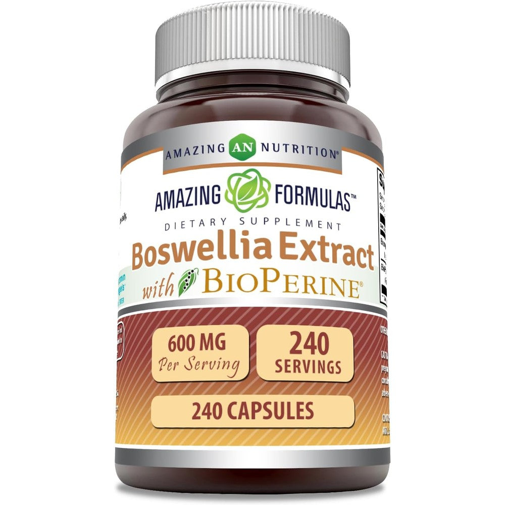 Amazing Formulas Boswellia Extract with Bioperine vitamins and minerals supplements