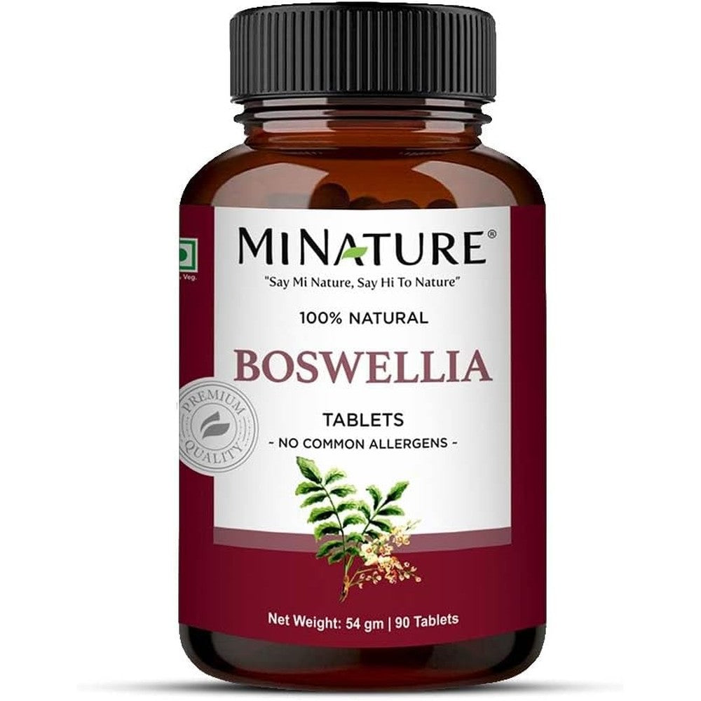 mi nature boswellia Sserrata tablets 1000mg 90 capsules bottle