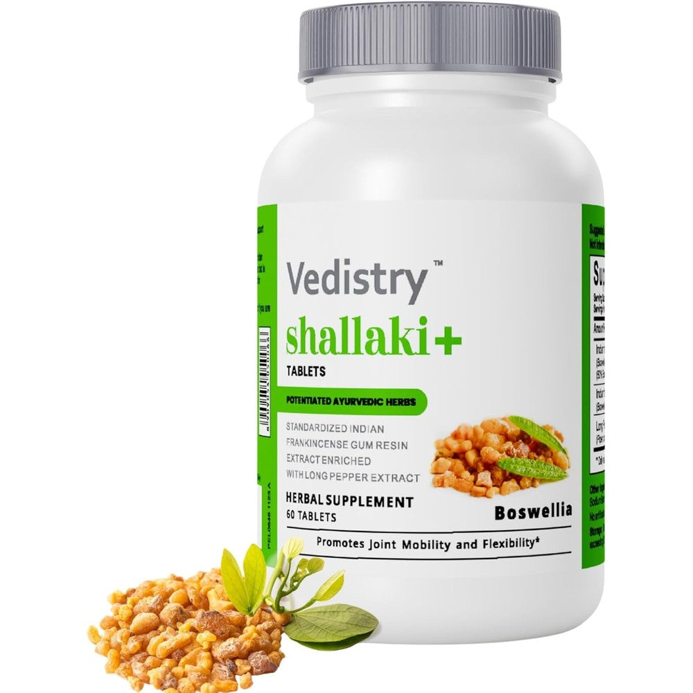 joint health dietary supplement Vedistry Shallaki Boswellia herbal tablets 60 count box