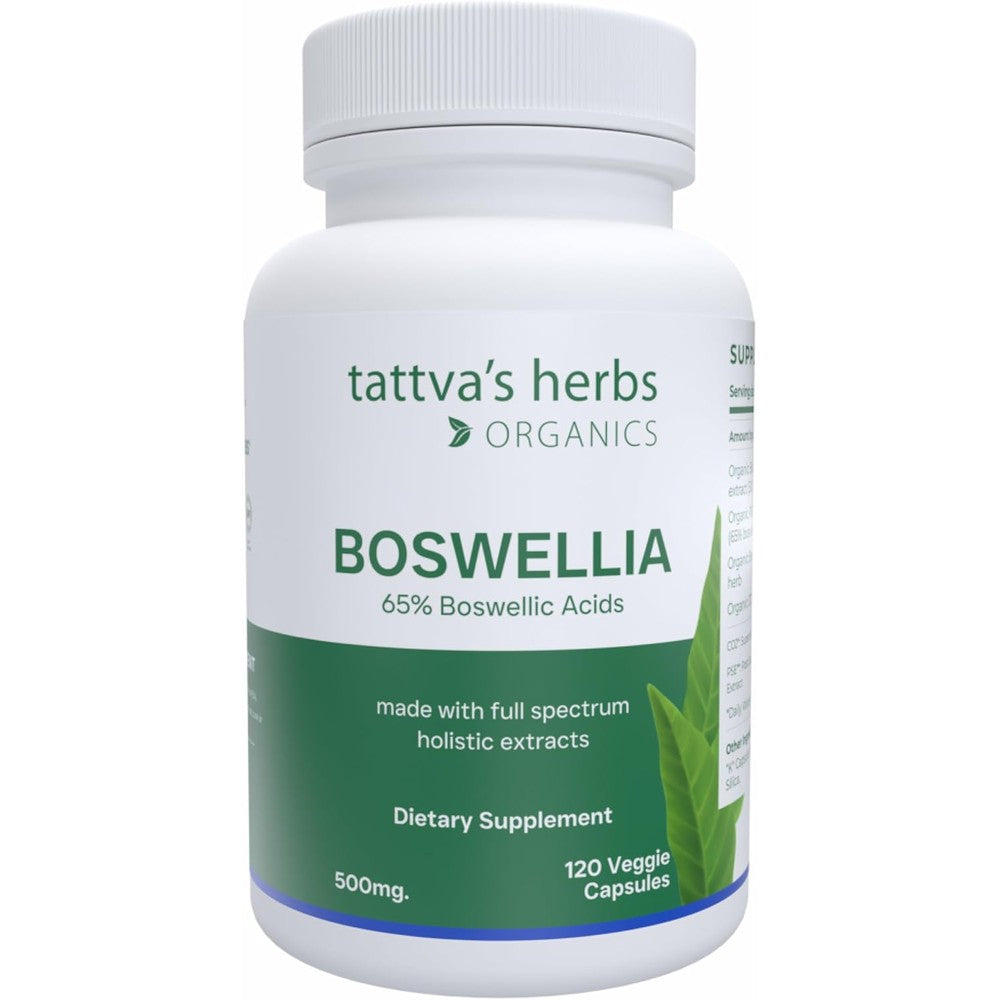 tattva's herbs boswellia serrata supplement 500mg 120 capsules bottle