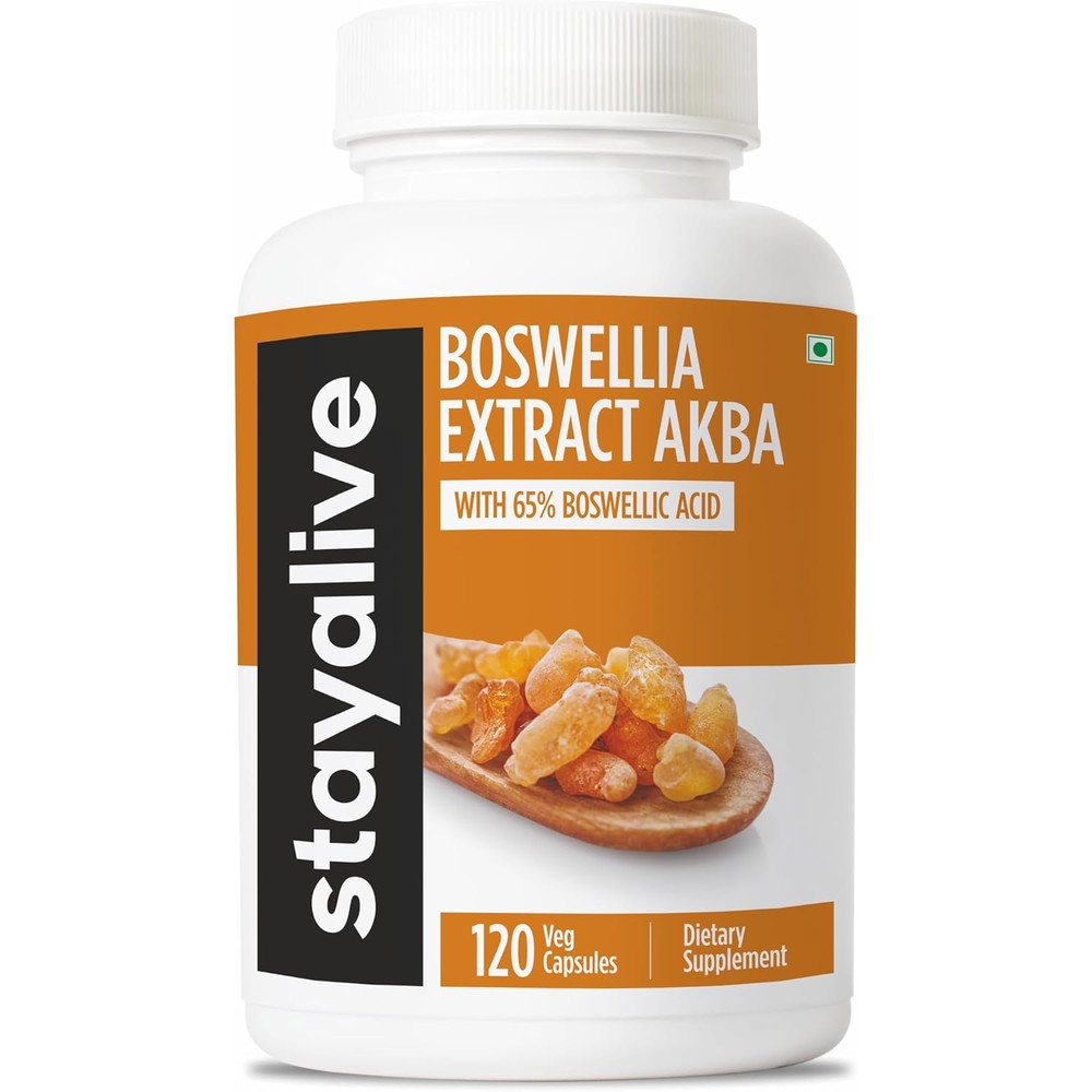 stay alive boswellia serrata extract 1000mg 120 capsules bottle