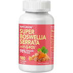 naturion super boswellia serrata extract 180 vegan capsules bottle