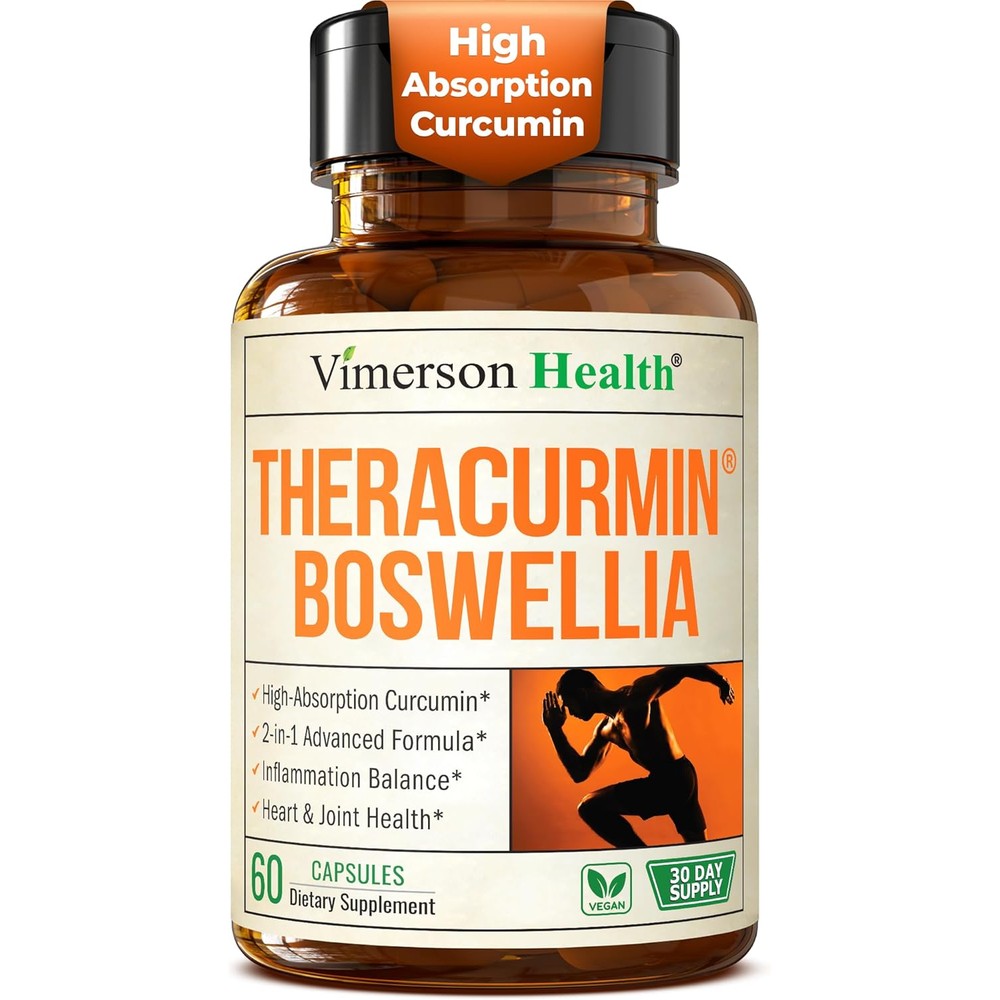 vimerson health theracurmin turmeric boswellia supplement capsules bottle