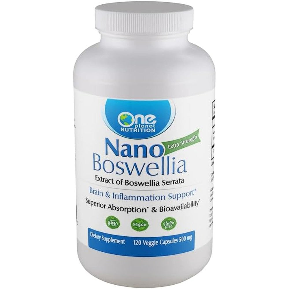 one planet nutrition nano boswellia serrata extract 500 mg 120 capsules bottle
