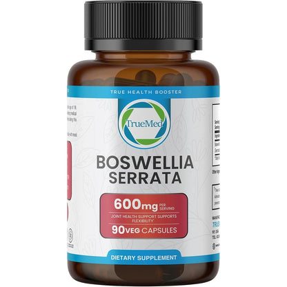 truemed boswellia serrata 600mg extract capsules bottle