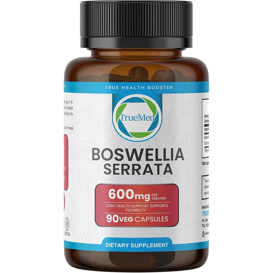 truemed boswellia serrata 600mg extract capsules bottle