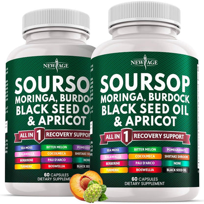 new age soursop supplement superfood capsules bottle