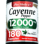 FITO MEDIC'S Lab Organic Cayenne Pepper Capsules front packaging showing 180 capsules bottle