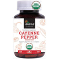 Incas by Asiya Life Organic Cayenne Pepper capsules front bottle view for circulation support.